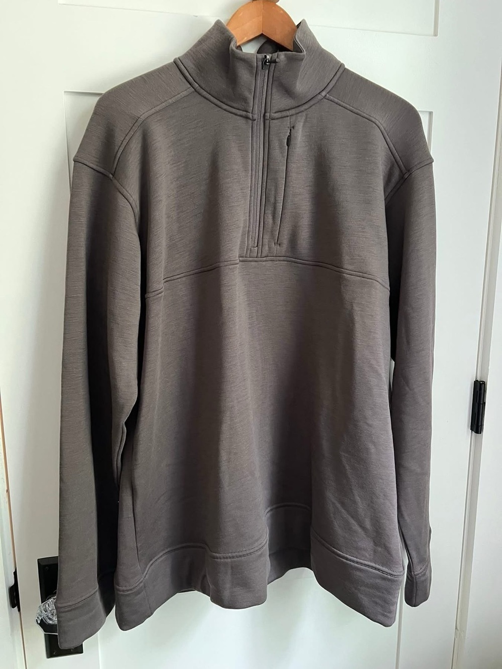Woolx Mason Quarter Zip Pullover Sweater Plum Truffle Mens XL NEW